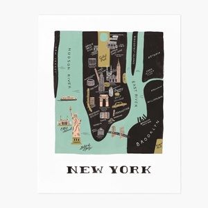 Rifle Paper Co. Manhattan Map Art Print